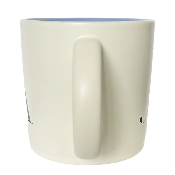 Indigo Monogram Initial A Letter Ceramic Mug White Creme Purple Coffee Tea Lilac - Picture 2 of 9